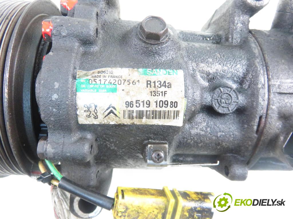 PEUGEOT 307 (3A/C) HB 2005 0,00 1.6 HDi - 9HX (DV6ATED4) 1560,00 KOMPRESOR: klimatizácie 96519910980 (Kompresory klimatizácie)