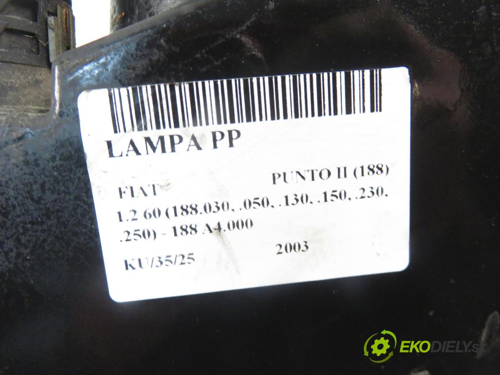 FIAT PUNTO (188_) HB 2003 44,00 1.2 60 - 188 A4.000 1242,00 světlo PP