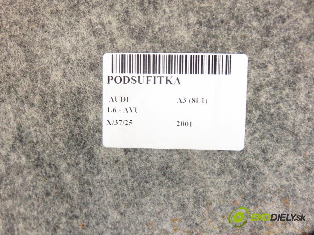 AUDI A3 (8L1) HB 2001 75,00 1.6 - AVU 1595,00 Stropný tapacír 8L4867505D (Stropné tapacíre)