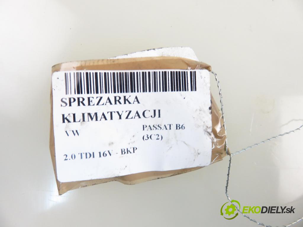 VW PASSAT B6 (3C2) SEDAN 2005 103,00 2.0 TDI 16V - BKP 1968,00 KOMPRESOR: klimatizácie 1K0820803Q (Kompresory klimatizácie)