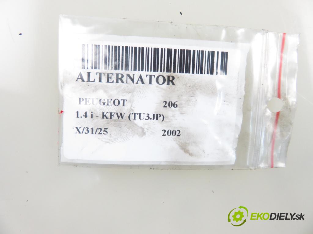 PEUGEOT 206 liftback (2A/C) HB 2002 55,00 1.4 75 - KFW 1360,00 Alternátor 9642879980 (Alternátory)