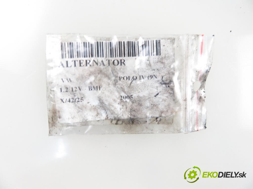VW POLO (9N_) HB 2005 47,00 1.2 12V - BME 1198,00 Alternátor 03D903025J (Alternátory)