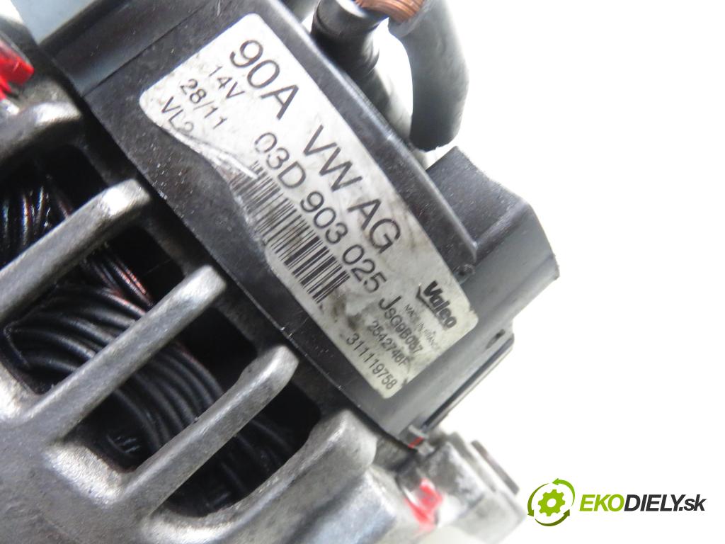 VW POLO (9N_) HB 2005 47,00 1.2 12V - BME 1198,00 Alternátor 03D903025J (Alternátory)