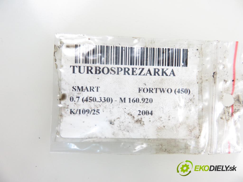SMART FORTWO Coupe (450) HB 2004 37,00 0.7 (450.330) 50 - M 160.920 698,00 RYCHLONABÍJEČKA: 0012473V001 (Turbodúchadla (kompletní))