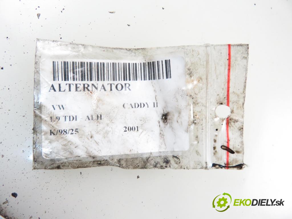 VW CADDY II Furgon (9K9A) FURGON 2001 66,00 1.9 TDI - ALH 1896,00 Alternátor 028903028E ; 0124515010 (Alternátory)