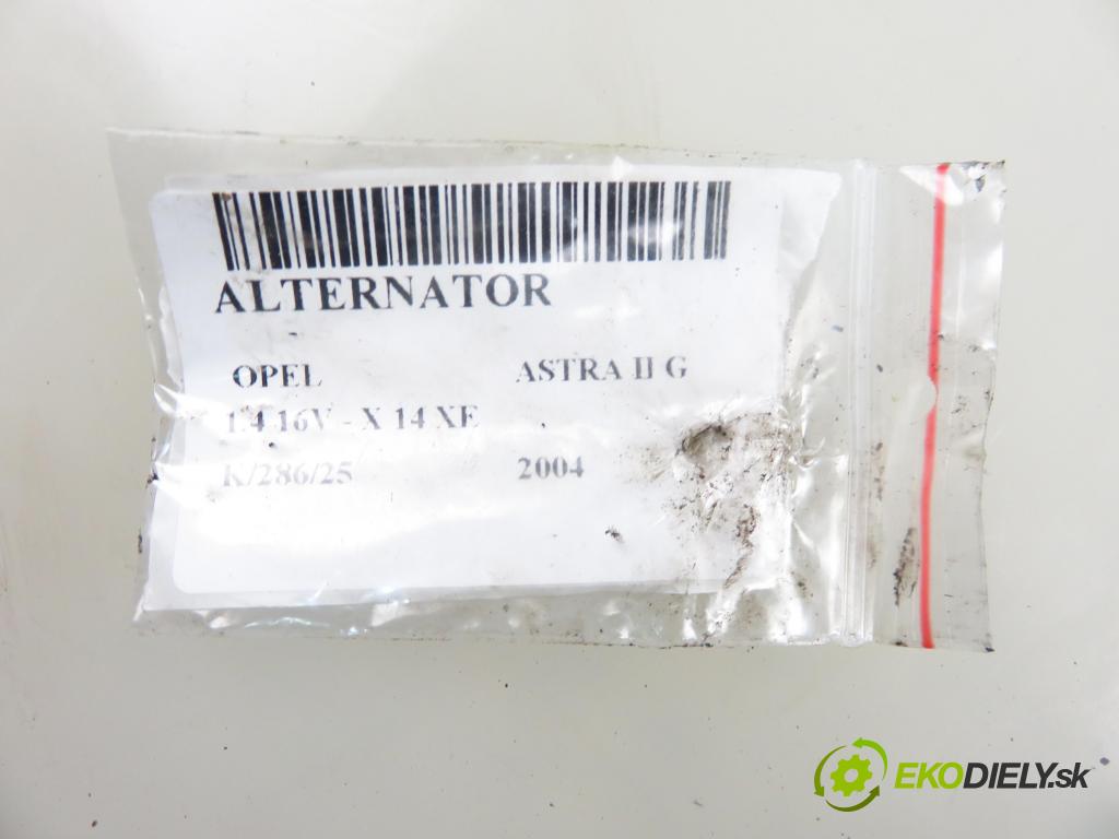OPEL ASTRA G liftback (T98) HB 2004 66,00 1.4 16V - X 14 XE 1389,00 Alternátor 13147093 ; 0124425009 (Alternátory)