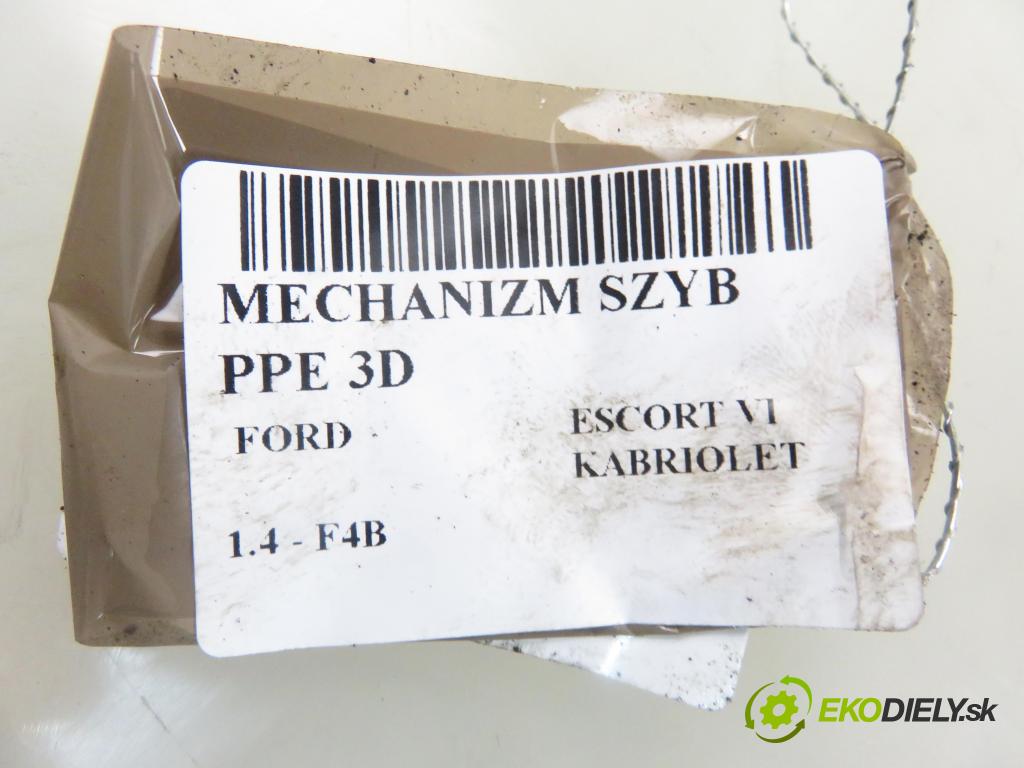 FORD ESCORT VI kаbriolet (ALL) CABRIO 1996 55,00 1.4 8V 75 - F4B 1392,00 mechanismus oken PPE 3D V93ABL2A228AA