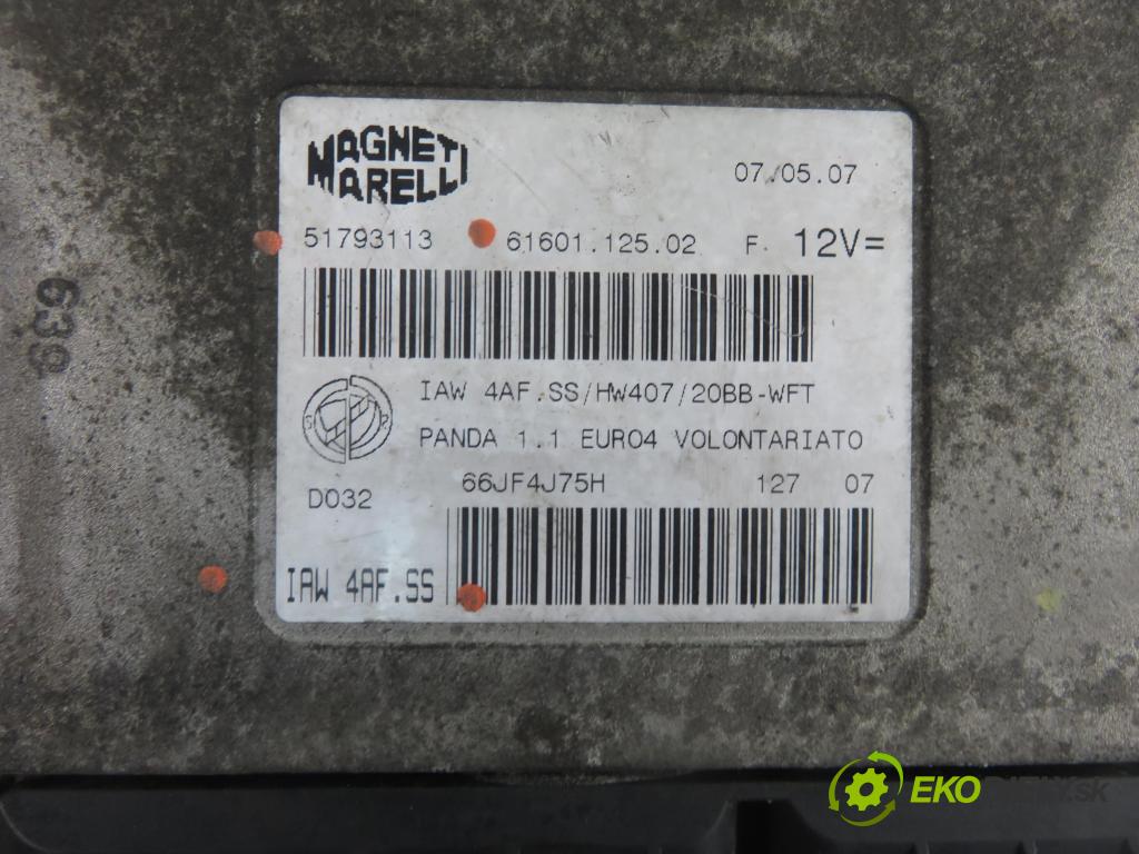 FIAT PANDA (169_) HB 2007 40,00 1.1 54 - 187 A1.000 1108,00 Riadiaca jednotka Motor 51793113 ; IAW4AFSS