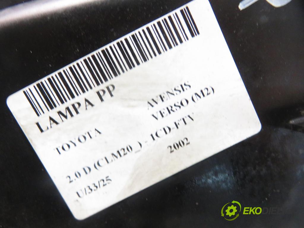 TOYOTA AVENSIS VERSO (_M2_) MINIVAN 2002 85,00 2.0 D (CLM20_) - 1CD-FTV 1995,00 světlo PP 