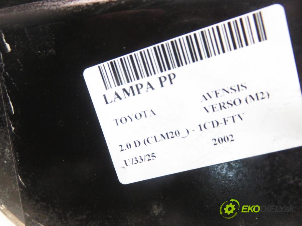 TOYOTA AVENSIS VERSO (_M2_) MINIVAN 2002 85,00 2.0 D (CLM20_) - 1CD-FTV 1995,00 světlo PP