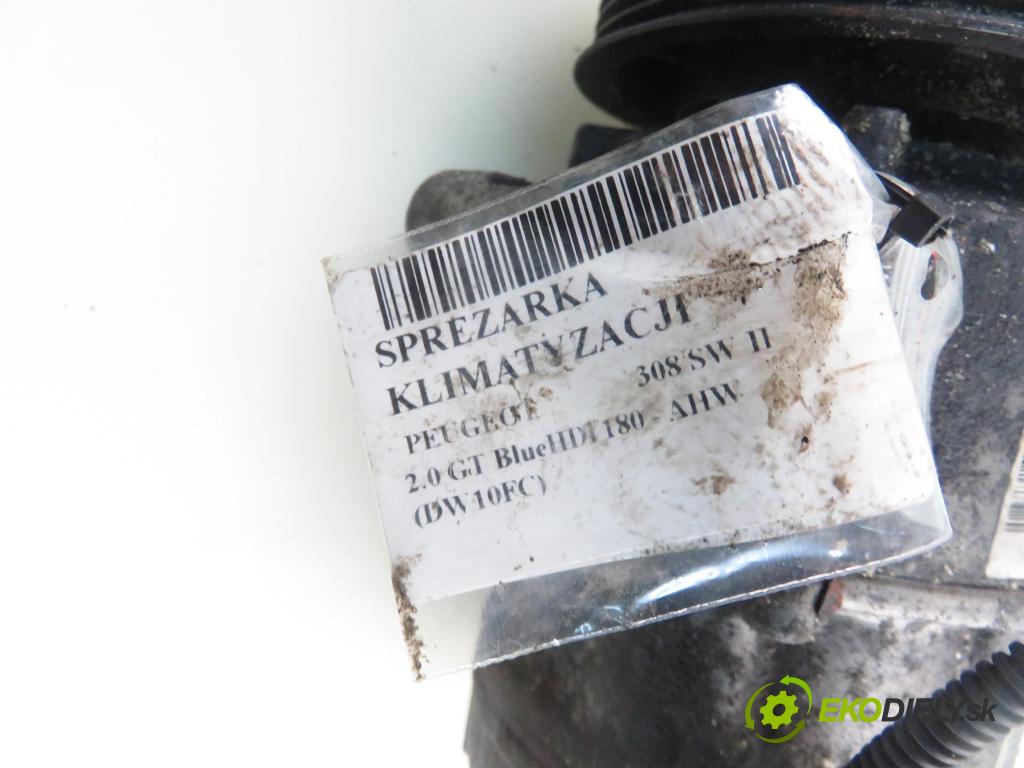 PEUGEOT 308 SW II KOMBI 2014 133,00 2.0 GT BlueHDi 180 - AHW (DW10FC) 1997,00 KOMPRESOR: klimatizácie 9809274280 ; 9675655880 (Kompresory klimatizácie)
