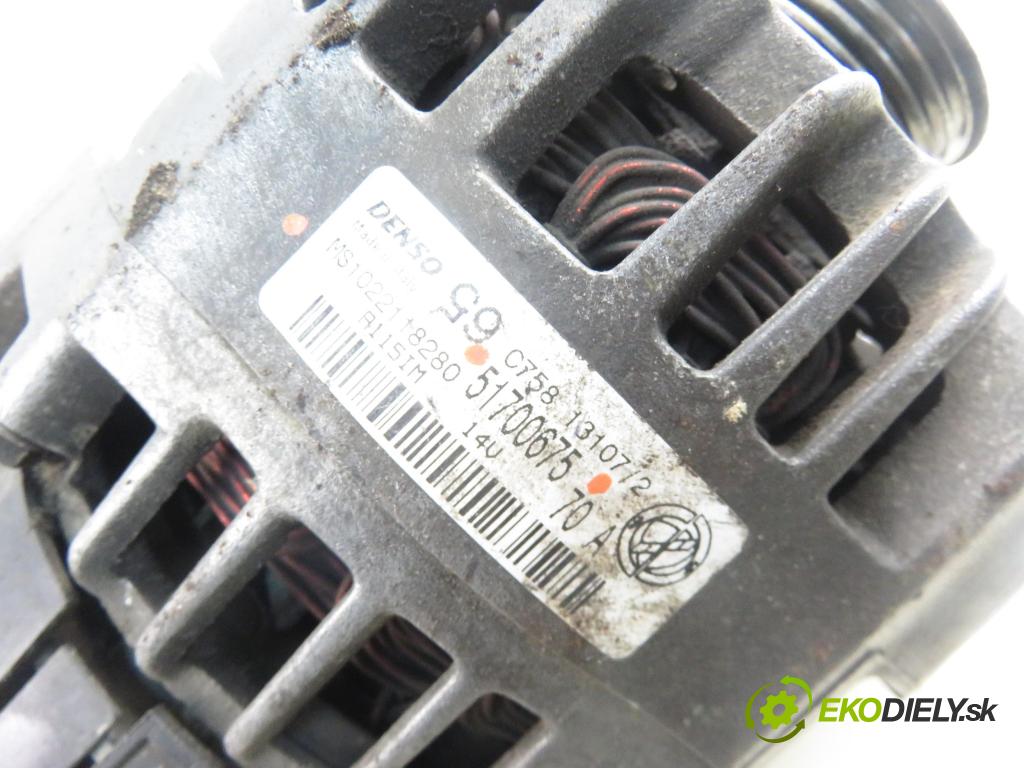 FIAT PANDA (169_) HB 2007 40,00 1.1 54 - 187 A1.000 1108,00 Alternátor 51700675 ; MS1022118280 (Alternátory)