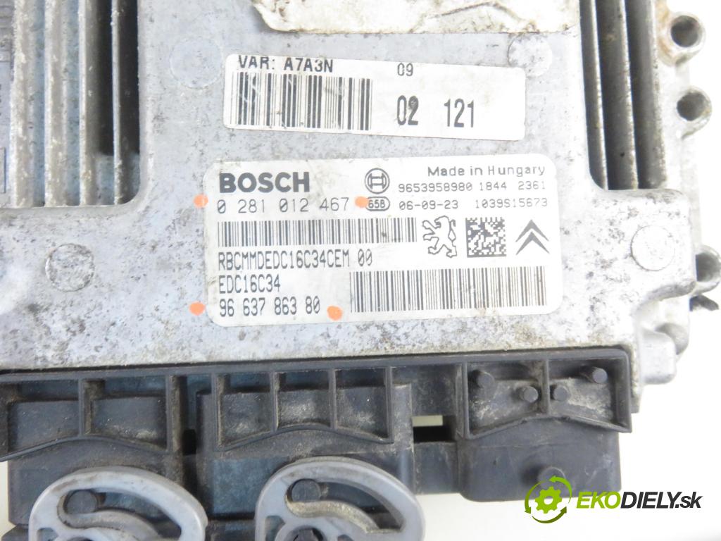 PEUGEOT 207 (WA_, WC_) HB 2006 66,00 1.6 HDi - 9HX (DV6ATED4) 1560,00 Riadiaca jednotka Motor 9663786380 ; 0281012467