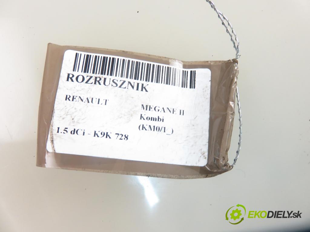 RENAULT MEGANE II Kombi (KM0/1_) KOMBI 2004 0,00 1.5 dCi - K9K 728 1461,00 Štartér 8200306595 ; M000T87681 (Štartéry)