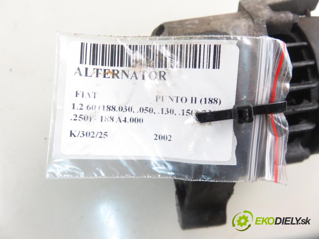 FIAT PUNTO (188_) HB 2002 44,00 1.2 60 - 188 A4.000 1242,00 Alternátor  (Alternátory)