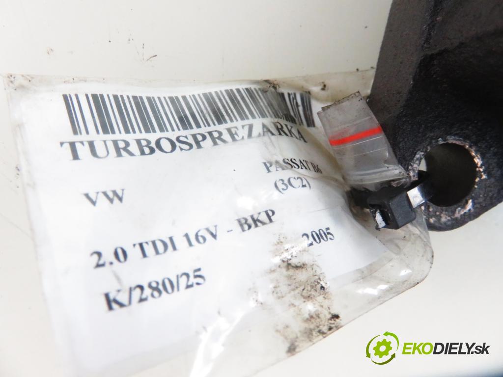 VW PASSAT B6 (3C2) SEDAN 2005 103,00 2.0 TDI 16V - BKP 1968,00 RYCHLONABÍJEČKA: 03G253019A (Turbodúchadla (kompletní))