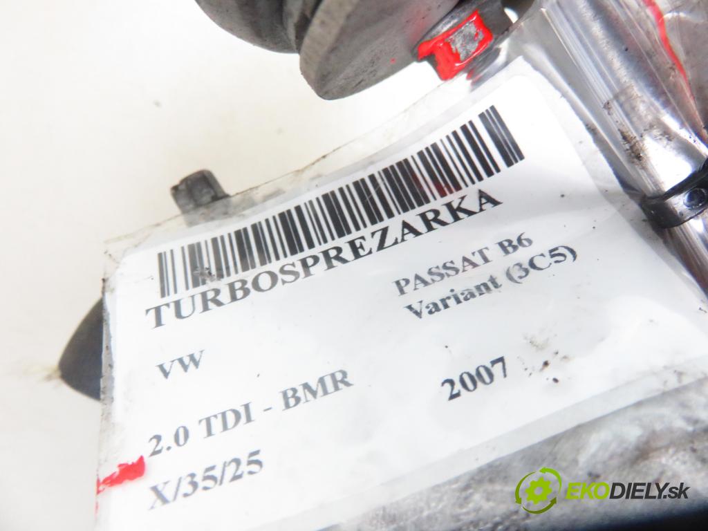 VW PASSAT B6 Variant (3C5) KOMBI 2007 125,00 2.0 TDI - BMR 1968,00 RYCHLONABÍJEČKA: 03G253019N (Turbodúchadla (kompletní))