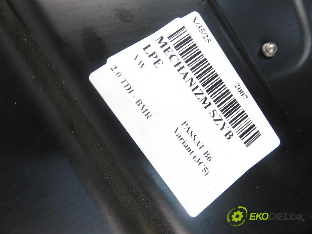 VW PASSAT B6 Variant (3C5) KOMBI 2007 125,00 2.0 TDI - BMR 1968,00 mechanismus oken F005S00294 ; 1K0959793L ; 1K0959701P