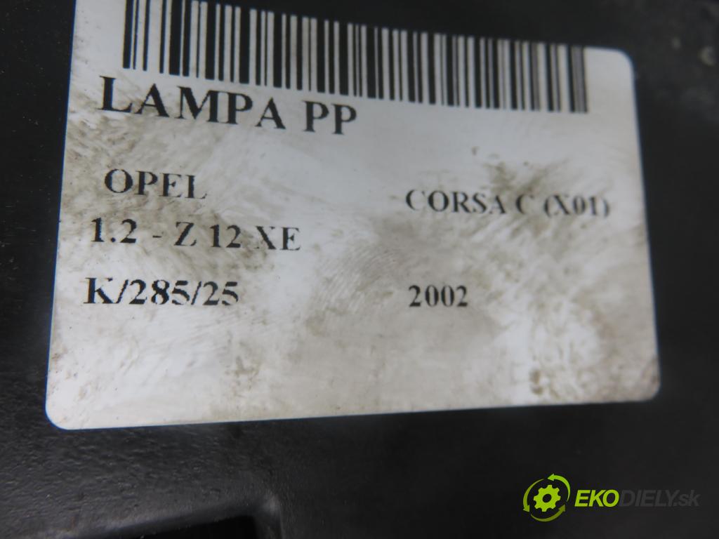 OPEL CORSA C (X01) HB 2002 55,00 1.2 16V 75 - Z 12 XE 1199,00 světlo PP 0301172208