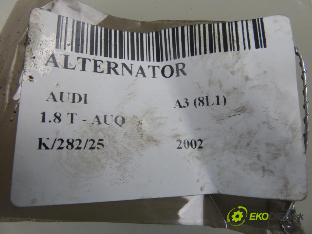 AUDI A3 (8L1) HB 2002 132,00 1.8 T 180 - AUQ 1781,00 Alternátor 028903028E ; 0124515010 (Alternátory)
