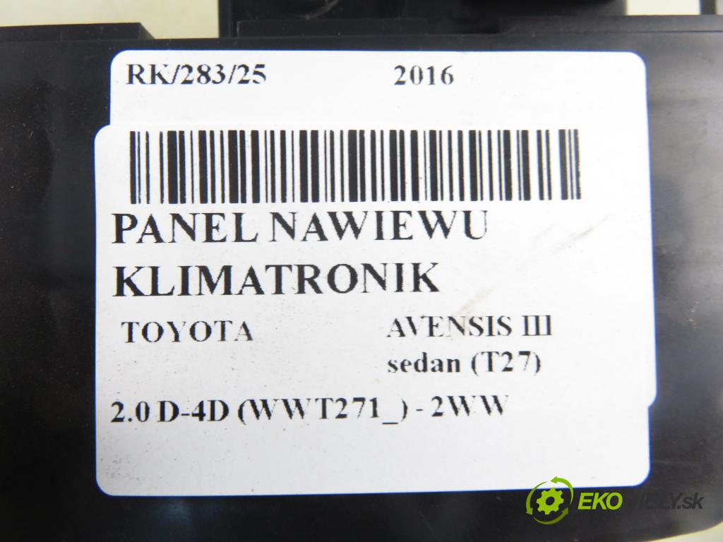 TOYOTA AVENSIS sedan (_T27_) SEDAN 2016 105,00 2.0 D-4D (WWT271_) - 2WW 1995,00 Panel kúrenia KLIMATRONIK 5590005620