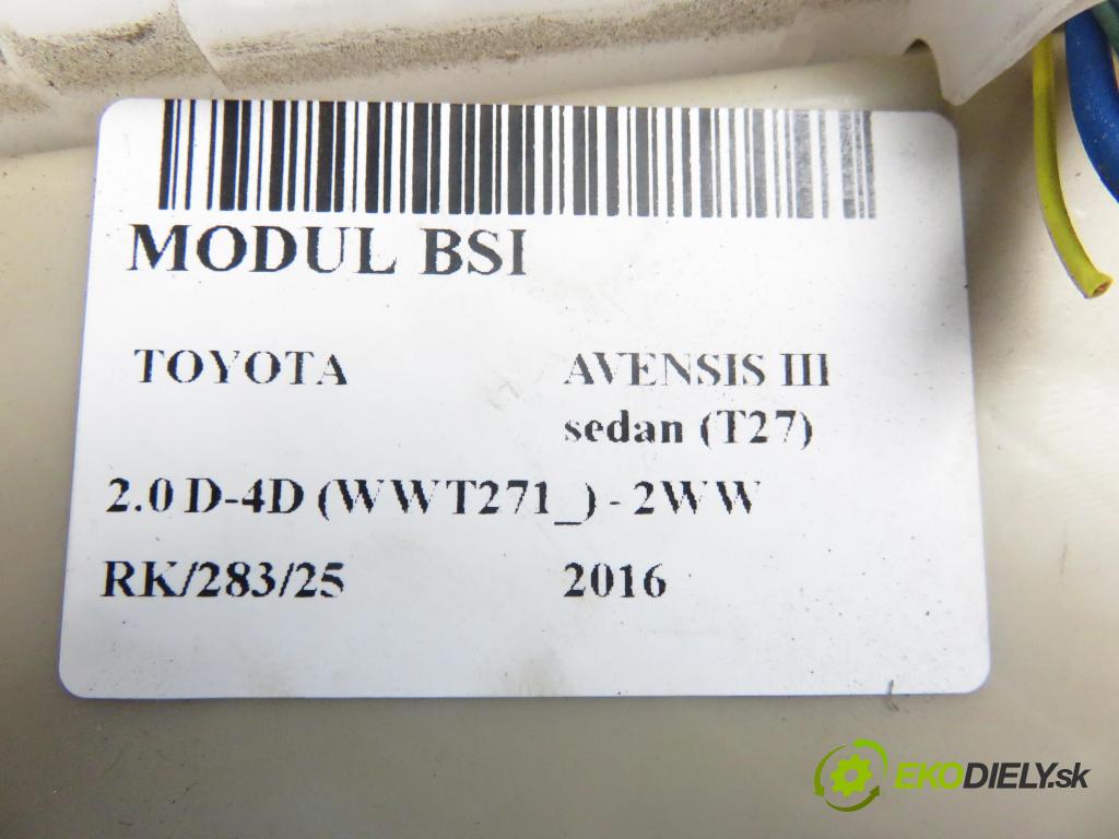 TOYOTA AVENSIS sedan (_T27_) SEDAN 2016 105,00 2.0 D-4D (WWT271_) - 2WW 1995,00 MODUL BSI 8273005J60