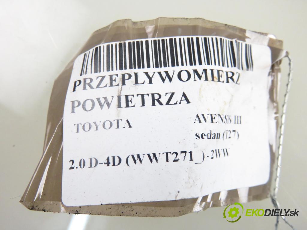 TOYOTA AVENSIS sedan (_T27_) SEDAN 2016 105,00 2.0 D-4D (WWT271_) - 2WW 1995,00 váha vzduchu vzduchu 0281006092 ; 8506408