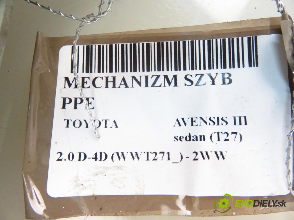 TOYOTA AVENSIS sedan (_T27_) SEDAN 2016 105,00 2.0 D-4D (WWT271_) - 2WW 1995,00 mechanismus oken PPE 8571005051