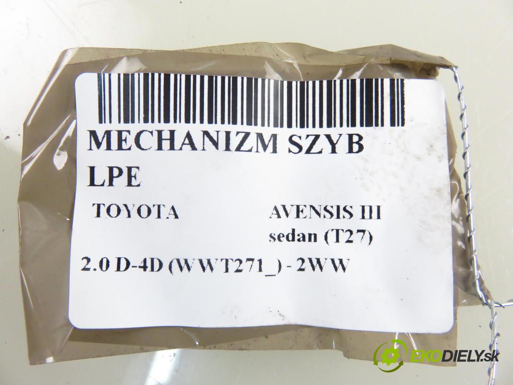 TOYOTA AVENSIS sedan (_T27_) SEDAN 2016 105,00 2.0 D-4D (WWT271_) - 2WW 1995,00 mechanismus oken 8572005051
