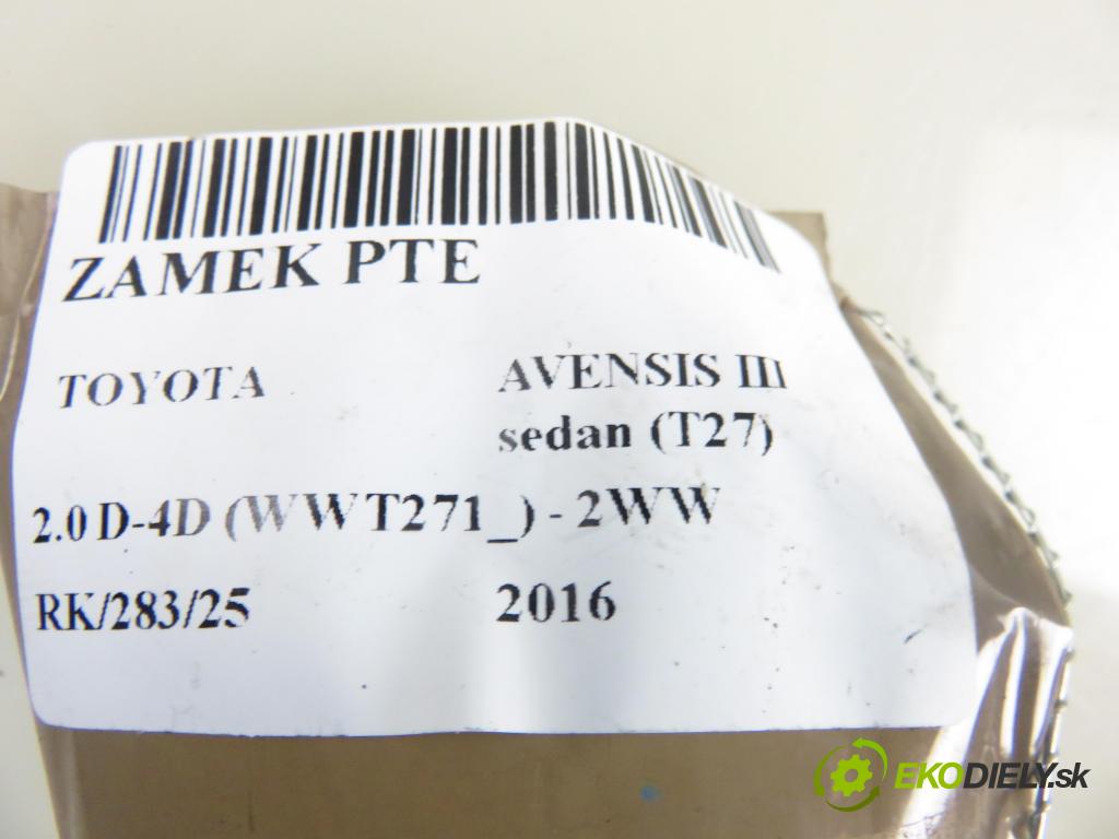TOYOTA AVENSIS sedan (_T27_) SEDAN 2016 105,00 2.0 D-4D (WWT271_) - 2WW 1995,00 zámok PTE 