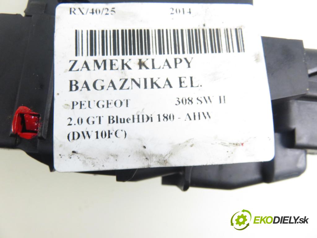 PEUGEOT 308 SW II KOMBI 2014 133,00 2.0 GT BlueHDi 180 - AHW (DW10FC) 1997,00 zámok dveří kufr EL. 9804762080