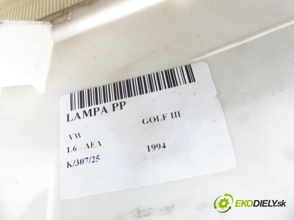 VW GOLF III (1H1) HB 1994 55,00 1.6 8V 75 - AEA 1598,00 Svetlo PP