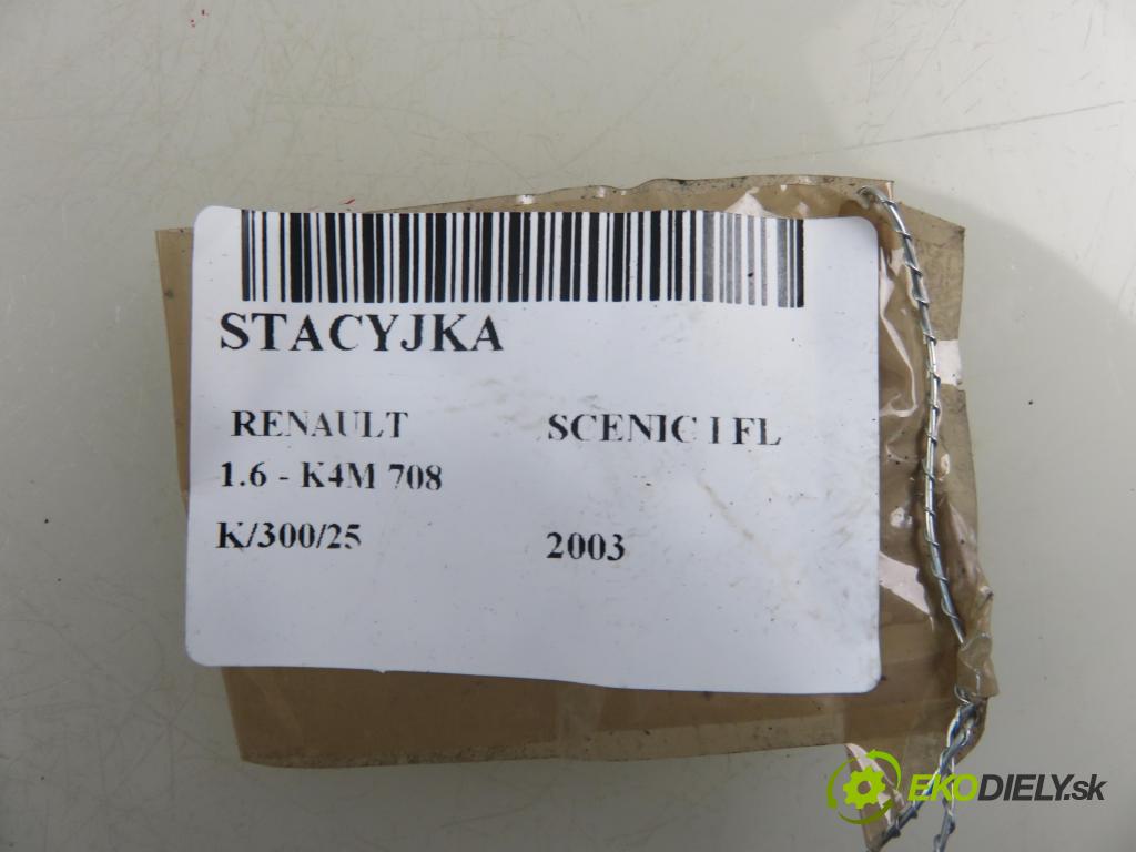RENAULT SCENIC I (JA0/1_) MINIVAN 2003 0,00 1.6 - K4M 708 1598,00 spinačka  (Spínacie skrinky a kľúče)
