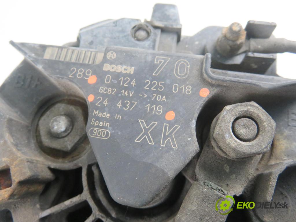 OPEL CORSA C (X01) HB 2002 55,00 1.2 16V 75 - Z 12 XE 1199,00 Alternátor 0124225018 ; 24437119 (Alternátory)