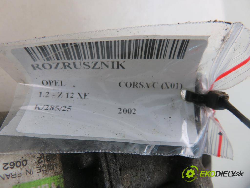 OPEL CORSA C (X01) HB 2002 55,00 1.2 16V 75 - Z 12 XE 1199,00 Štartér D6RA249 (Štartéry)