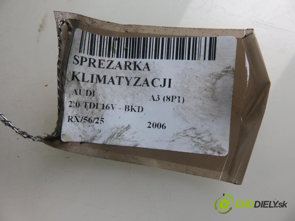 AUDI A3 (8P1) HB 2006 103,00 2.0 TDI PD 16V 140 1968,00 KOMPRESOR: klimatizácie 1K0820803G (Kompresory klimatizácie)