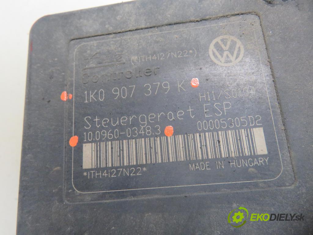 AUDI A3 (8P1) HB 2006 103,00 2.0 TDI PD 16V 140 1968,00 Pumpa ABS 1K0907379K ; 10096003483 ; 1K0614517H (Pumpy ABS)