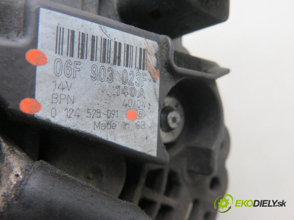 AUDI A3 (8P1) HB 2006 103,00 2.0 TDI PD 16V 140 1968,00 Alternátor 06F903023F ; 0124525091 (Alternátory)