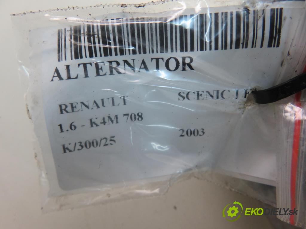 RENAULT SCENIC I (JA0/1_) MINIVAN 2003 0,00 1.6 - K4M 708 1598,00 Alternátor 0124325031 ; 7700434899 (Alternátory)