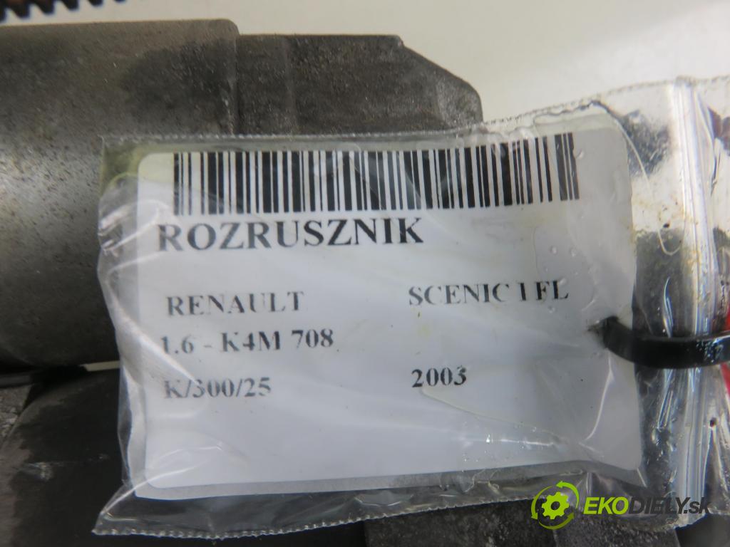 RENAULT SCENIC I (JA0/1_) MINIVAN 2003 0,00 1.6 - K4M 708 1598,00 Štartér 8200266777A ; D7E47 (Štartéry)