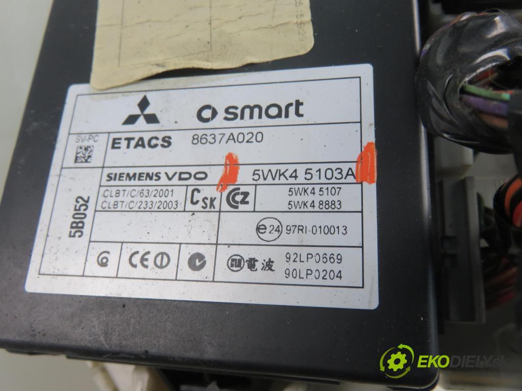 MITSUBISHI COLT VI (Z3_A, Z2_A) HB 2005 70,00 1.5 DI-D 95 R3 - OM 639.939 1493,00 MODUL BSI MN108320 ; 5WK45103A