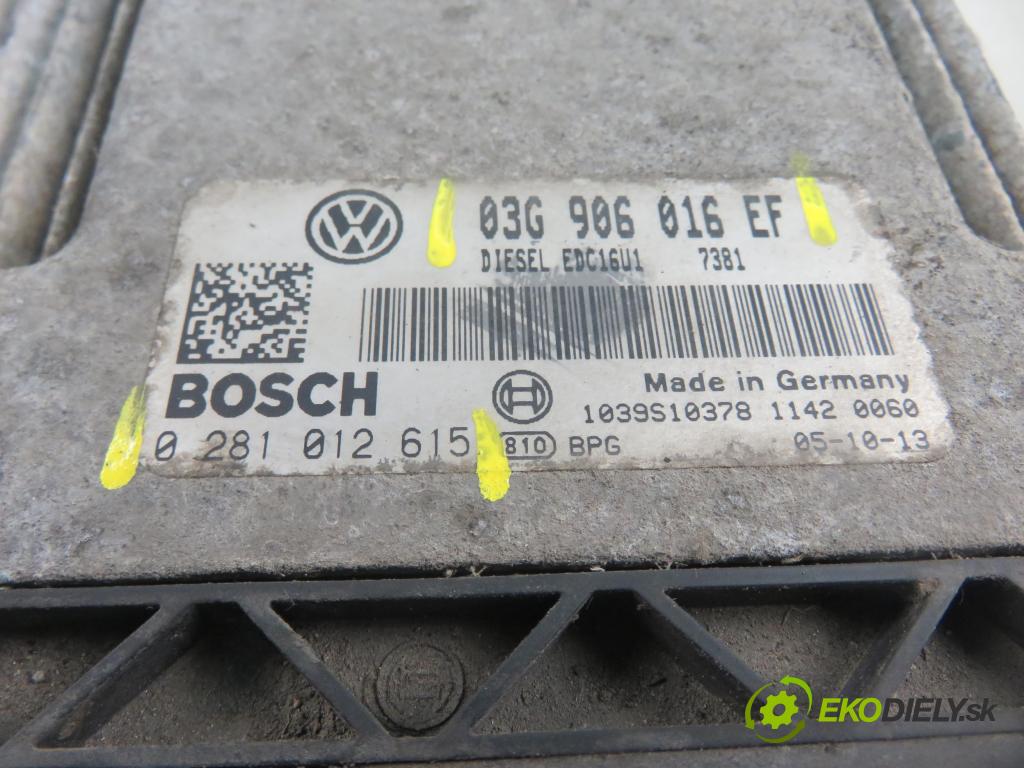AUDI A3 (8P1) HB 2006 103,00 2.0 TDI PD 16V 140 1968,00 Riadiaca jednotka Motor 03G906016EF ; 0281012615