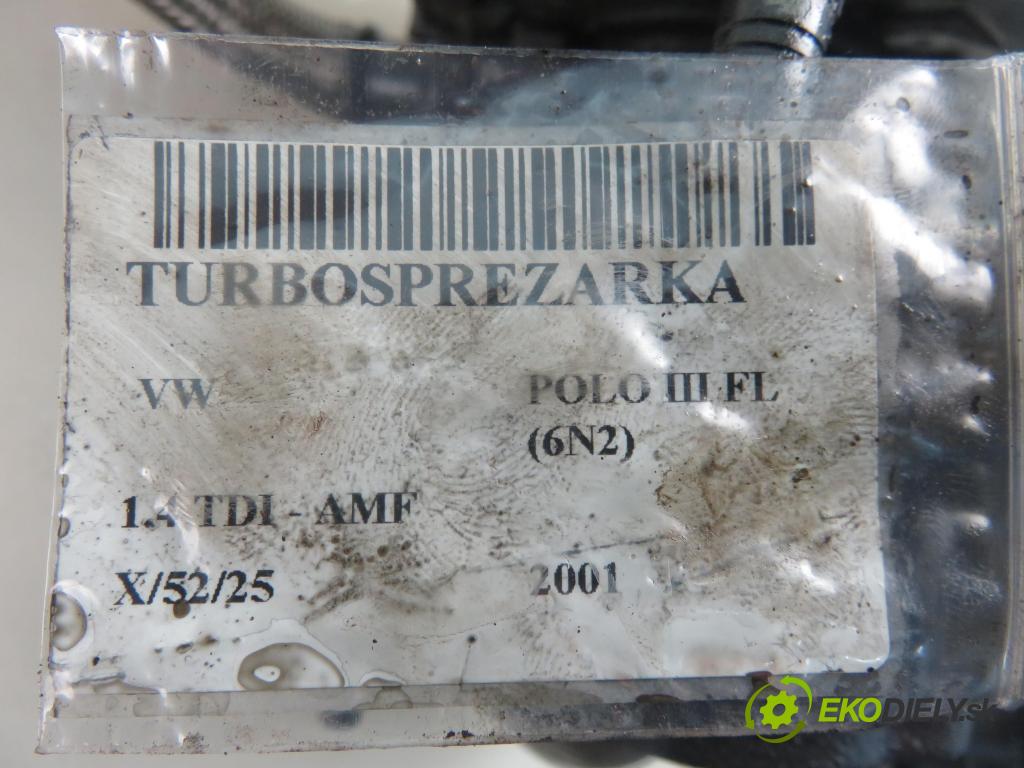 VW POLO (6N2) HB 2001 55,00 1.4 TDI - AMF 1422,00 RYCHLONABÍJEČKA: 045145701 (Turbodúchadla (kompletní))