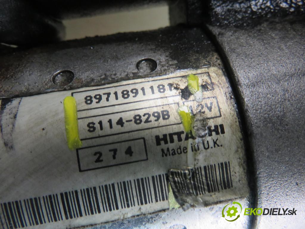 OPEL ASTRA G liftback (T98) HB 1999 55,00 1.7 DTI 16V - Y 17 DT 1686,00 Štartér 8971891181 ; S114829B (Štartéry)