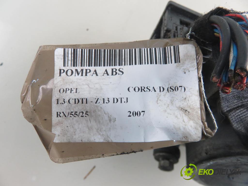 OPEL CORSA D (S07) HB 2007 55,00 1.3 CDTI - Z 13 DTJ 1248,00 Pumpa ABS 0265800422 ; 0265231537 (Pumpy ABS)