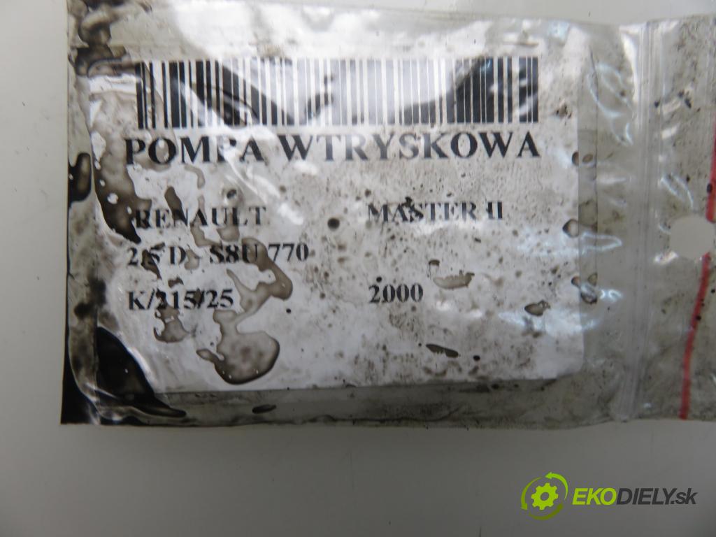 RENAULT MASTER II Autobus (JD) BUS 2000 59,00 2.5 D - S8U 770 2499,00 Pumpa vstrekovacia 0460404096 (Vstrekovacie čerpadlá)