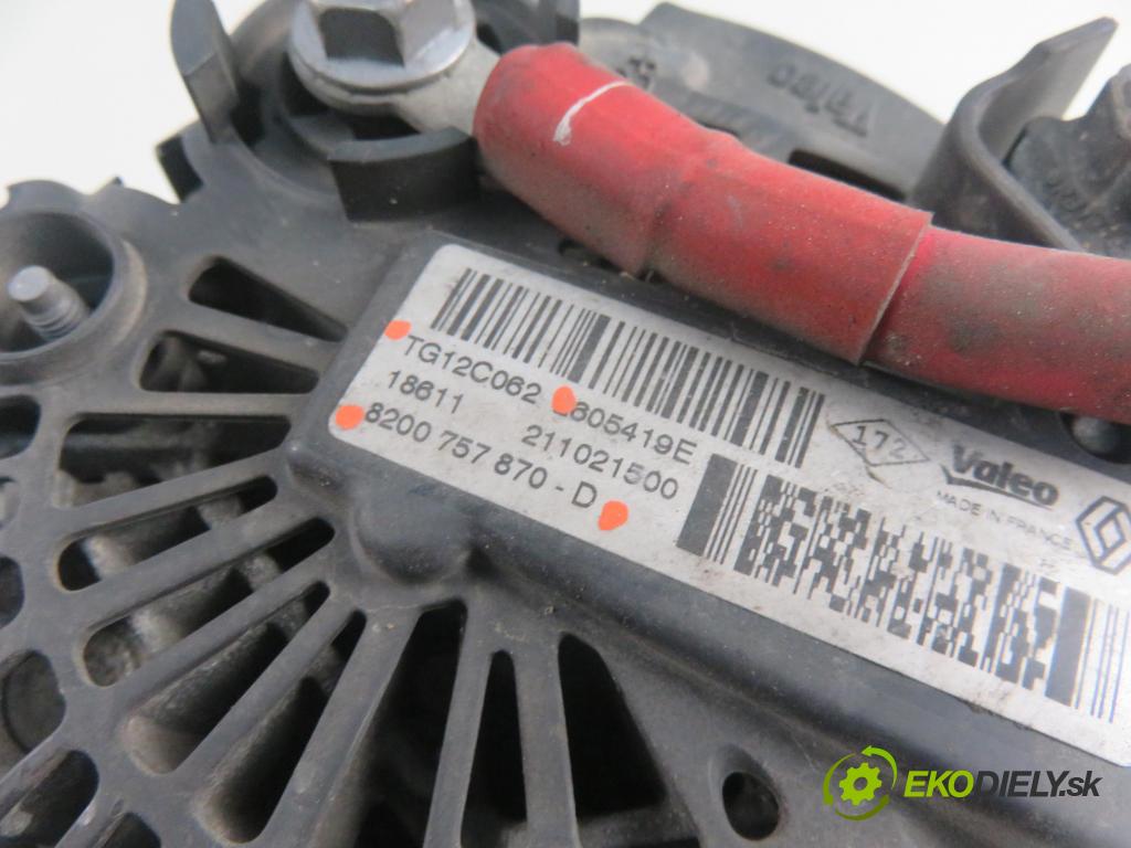 RENAULT MEGANE III liftback (BZ0/1_) HB 2011 96,00 1.9 dCi (BZ0N, BZ0J) - F9Q 870 1870,00 Alternátor 8200757870D ; TG12C062 (Alternátory)