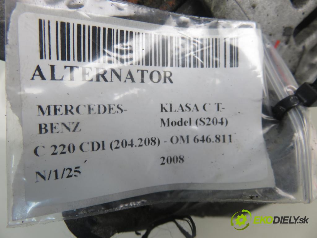 MERCEDES-BENZ KLASA C T-Model (S204) KOMBI 2008 125,00 C 220 CDI (204.208) 170 - OM 646.811 2148,00 Alternátor 0131549002 ; 0121715029 (Alternátory)