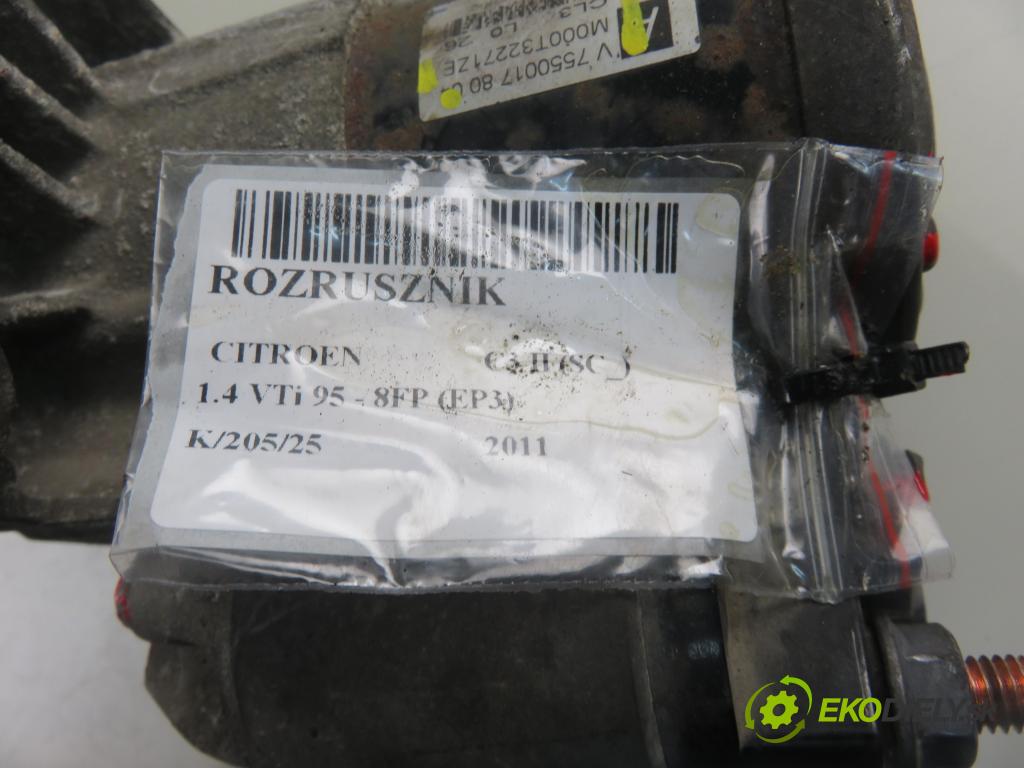 CITROEN C3 II (SC_) HB 2011 70,00 1.4 VTi 95 - 8FP (EP3) 1397,00 Štartér M000T32271ZE ; V755001780 (Štartéry)