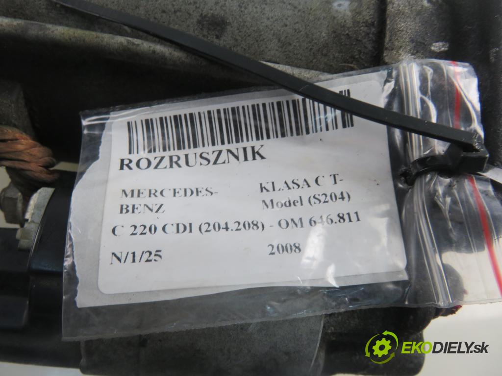 MERCEDES-BENZ KLASA C T-Model (S204) KOMBI 2008 125,00 C 220 CDI (204.208) 170 - OM 646.811 2148,00 Štartér 0061514601 ; 4280004600 (Štartéry)